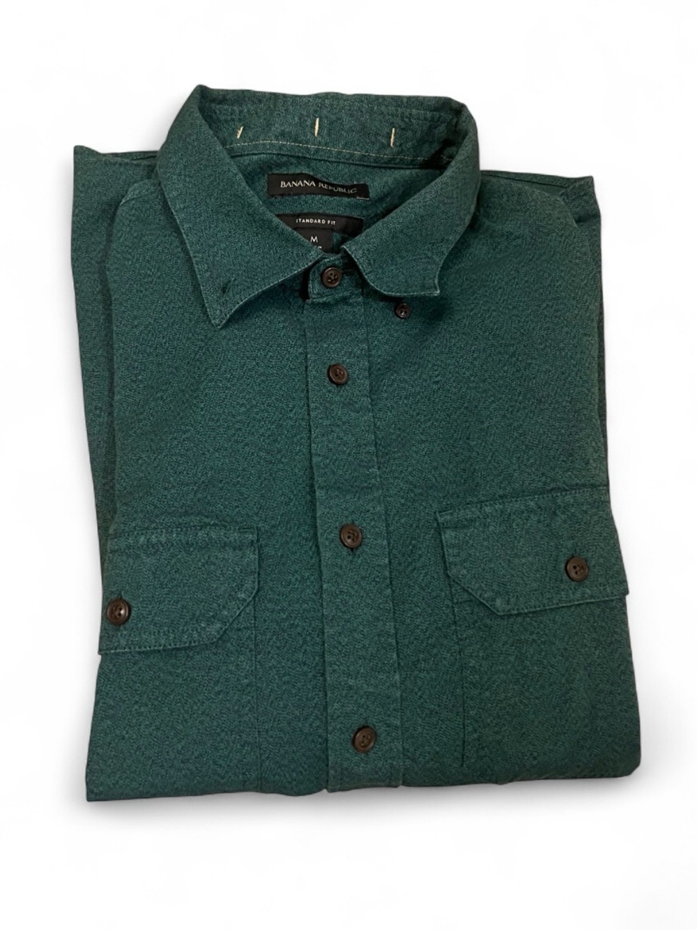 Banana Republic Men’s Dark Green Button-Up Shirt Casual Workwear Size Medium